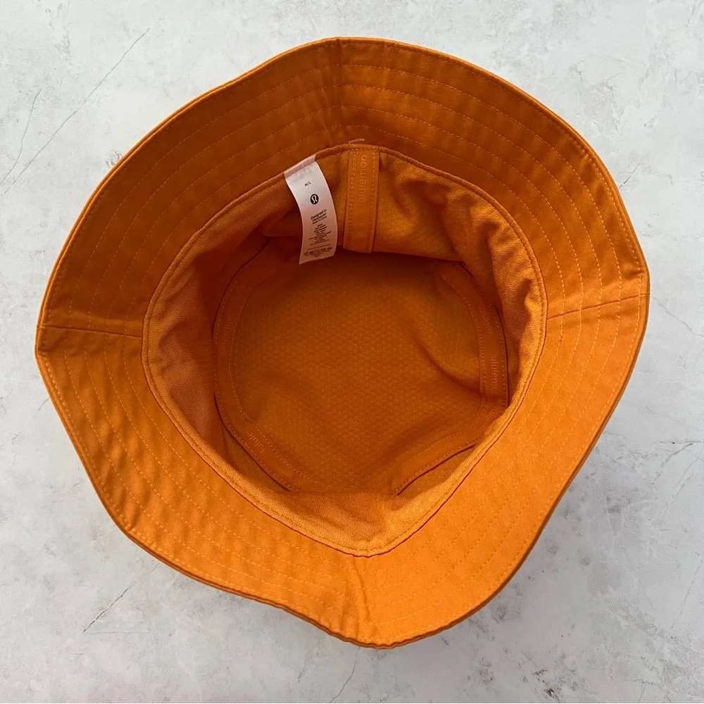 NWT Lululemon On My Level Bucket Hat with Pocket Autumn Orange M/L Unisex - Picture 2 of 10
